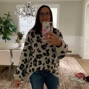 Loft leopard print sweater